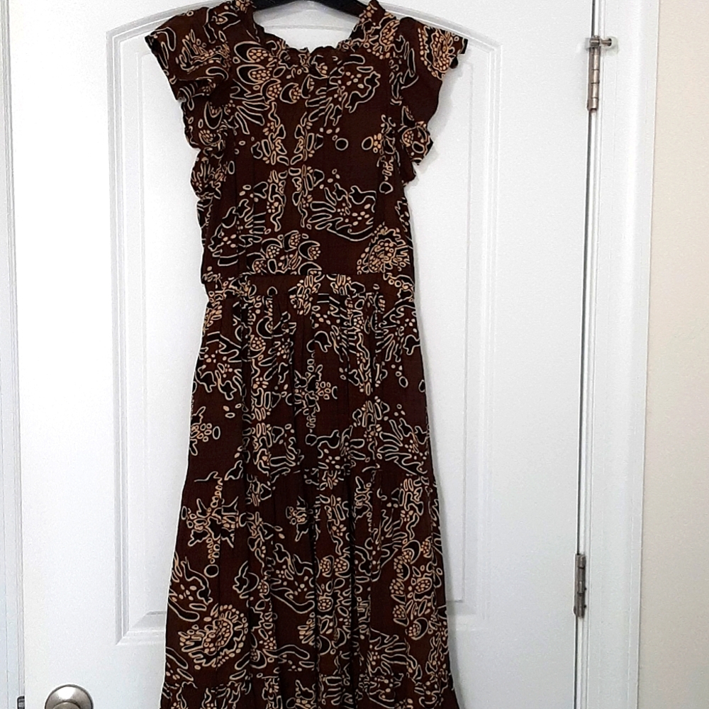 Tiered, ruffled maxi dress Size S